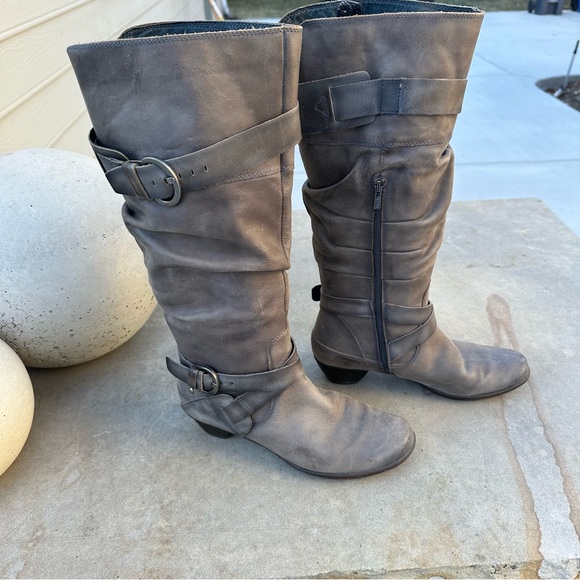 PIKOLINOS Shoes - Pikolinos Brujas Tall Leather Slouch Boots Gray Size 41 US 10-10.5